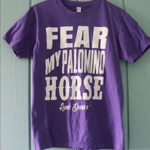 Ranch Dress’n Fear my Palomino Horse Shirt Purple